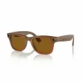 Умные очки Ray-Ban Wayfarer, размер 53-22-155, поляризационные линзы Polar Brown, оправа Shiny Caramel