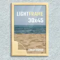 Рамка для фото 30х45, фоторамка багетная. Light frame. Профиль 2416. Сращенная сосна, неокрашенная.