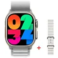 Умные часы HW9 ULTRA MAX Smart Watch AMOLED 2.2, iOS, Android, Голосовой помощник, Bluetooth звонки, Cеребристый