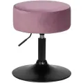 Пуф DANNY BLACK LM-2050_BlackBase цвет сиденья пудрово-сиреневый велюр (MJ9-52), цвет основания черный