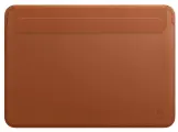 Чехол из экокожи для MacBook Pro 14 M1 M2 M3 M4 M5 / Чехол с магнитной застежкой WiWU Skin Pro 2 для Макбук Про 14 2021 2023 (A2442 A2779 A2992 A2918 A3112 A3401 A3185), Цвет: Коричневый