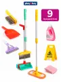 Игровой набор PlayOkay Помощник для мамы, для уборки, 9 предметов