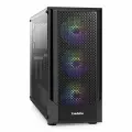 Корпус Miditower ExeGate EVO-8227-NPX500 (ATX, БП 500NPX с вент. 12см, 2*USB+1*USB3.0+HD Audio, черный, 3 вент. с RGB подсветкой, боковая панель - закаленное стекло) EX296352RUS