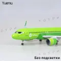 Yuemu 47 см 1/144 модель самолета с шасси, A320 S7 Airlines, Россия авиакомпания Сибирь, am