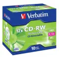 Диск CD-RW Verbatim 700Mb 12x Jewel case (10шт) (43148)
