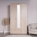 Шкаф ГУД ЛАКК Сириус, 3 двери и 1 ящик с зеркалом, 220х117х59 см, дуб сонома