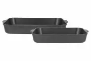 Набор 2 формы для запекания, 38х28,5х5,5 см и 34х26х5,5 см Agile, чёрная (Maxwell&Williams)