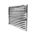 Решетка вентиляционная 500х500мм с внутренними жалюзями из нержавеющей стали