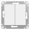 Переключатель перекрестный 2-клавишный Systeme Electric (Schneider Electric) Atlas Design 10АХ, белый ATN000173