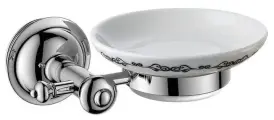 Мыльница ASTOR керамическая с держателем, хром, Sapho (1325-02)