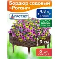 Забор декоративный для сада пластиковый Ротанг 4,8 м Протэкт