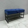 Банкетка в прихожую для обуви с ящиком для хранения STEEL MEBEL (БПЧ-0К5) Обувница с сидением Размер: 100х35х55 мм