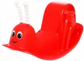 Детская качалка Улитка, пластиковая игрушка для малышей, цвет красный
