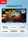 Телевизор TCL Smart TV QLED 65 дюймов, 4К, HDR+, Google TV (65C655), черный