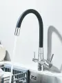 Смеситель для кухни с гибким изливом и фильтром