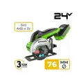 Угловая шлифмашина (болгарка) GREENWORKS GD24UCS 24V 3402007 (76 мм) бесщеточная аккумуляторная