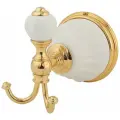 Крючок Migliore Olivia 17461 Золото Белый керамика на стену