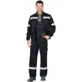 Костюм Полином куртка, короткая, полукомбинезон, синий с черным и оранжевым кантом р. 48-50/182-188 / Костюм рабочий мужской / Костюм мужской