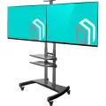 ONKRON TS3881 мобильная стойка для двух телевизоров 40-67, чёрная