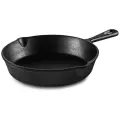 LODGE [Imported from USA] 23CM Cast Iron Skillet, Non-Stick, No Coating, Steak Pan, Raw Iron Pan L6SK3