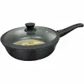 Сковорода 28см с крышкой и съемной ручкой Panairo Harfe Black, 2183461