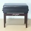 Банкетка для пианино или рояля деревянная с ящиком для нот, коричневая