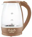 Чайник электрический Мастерица ЕК-1801G, капучино, 1,8л, стекло, 1850 Вт