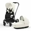 Детская коляска 2в1 Cybex Priam IV, цвет Off White / Matt Black (Белый / Чёрное шасси), артикул производителя 523001609