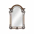 Интерьерное зеркало DOMKORLEONE в резной раме из красного дерева (mahogany wood), цвет орех NAA (светло-коричневый)