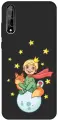 Матовый Soft Touch силиконовый чехол на Huawei Y8P, Honor 30i, Хуавей У8Р, Хонор 30ай с 3D принтом Little Prince черный
