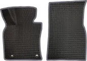 Коврики ЕВА для Toyota Camry XV70 (2017-2022) / Тойота Камри XV70 / Черные соты / Темно-серый кант / Комплект 2 шт.