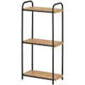 Стеллаж UniStor Flora, металл, бамбуковые полки, 41,5x21,5x78 см