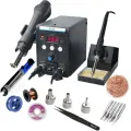 Eruntop 8586 Набор C 2 в 1 многофункциональная сварочная станция, паяльник, термофен