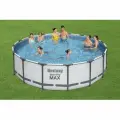 Круглый каркасный бассейн Bestway 488х122см+фильтр-насос, лестница, тент (5612Z)