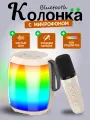 Беспроводная колонка с микрофоном OP-510, RGB подсветка, 8 Вт