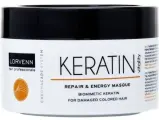 Маска Lorvenn Keratin Vitality Repair & Energy для поврежденных окрашенных волос, 500 мл