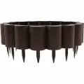 Бордюр садовый декоративный Пеньки, высота 15 см, длина 1,6 м, цвет коричневый
