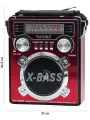 Радиоприемник WAXIBA (USB/SD/micro SD/FM/фонарь) Красный
