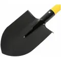 Лопата штыковая ЛКМ, с желтым металлизированным черенком и V-ручкой 185х235х1060 мм
