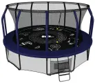Батут каркасный UNIX line SUPREME GAME 16 ft (blue) / с защитной сеткой / с лестницей / для детей / для взрослых / детский / до 170 кг / диаметр 488 см