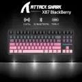 Беспроводная клавиатура Attack Shark X87 BlackBerry (0428) Русская раскладка черный, фиолетовый, розовый