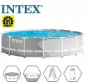 Бассейн каркасный INTEX 427х107см Prism Frame фильтр-насос 3785л/ч, лестн. с защ, настил, тент 26720