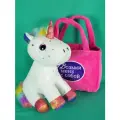 Мягка игрушка Единорог в сумочке музыкальный 20 см.