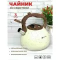 Чайник из нержавеющей стали со свистком 3 литра для газовой электрической и индукционной плиты Zeidan