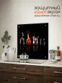 Защитный экран от брызг на плиту 600х600х4мм. Стеновая панель для кухни из закаленного стекла. Фартук для кухни на стену