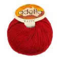 Пряжа ADELIA KATTY 100% шерсть 10 шт. х 50 г 150 м +- 10 м №07 красный