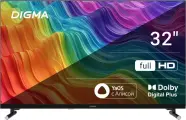 Телевизор Digma DM-LED32SBB33, Full HD, YaOS, черный