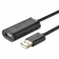 Кабель Ugreen US121 USB 2.0 Active Extension Cable (10 метров) чёрный (10321)