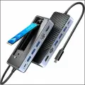 Эксклюзивный хаб ORICO OM28PR 8в1 с портом TypeC, наделенный поддержкой M.2 NVMe/SATA, HDMI и RJ45, обеспечивает передачу данных до USB3.2GEN2 и питание до 100Вт