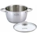 Кастрюля с крышкой Kamille 2.0л из нержавеющей стали и полыми ручками для индукции KM-4901 KM-4901